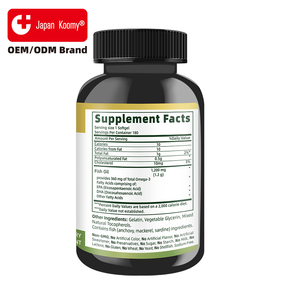 Compléments alimentaires à l'huile de poisson Omega 3 Shecome avec logo personnalisé, favorisent la santé cardiaque, 1200 mg d'huile de poisson Omega-3 en gélules molles pour adultes - Product Image 3