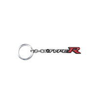 Cadeau promotionnel de voiture Porte-clés TYPE R populaire personnalisé emblème en métal en stock accessoires automobiles de gros bon marché pour hommes femmes