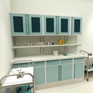 طاولة عمل معملية من الفولاذ مع مقعد جداري - Product Image 1