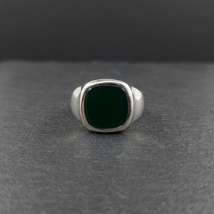 Bague Classique en Argent Sterling 925 Plaqué Argent avec Onyx, Diamant, Perle et Quartz, Sertissage Clos, Logo Personnalisé, Anniversaire - Product Image 2