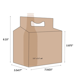 Portabottiglie Personalizzato da 12 Oz per Birra e Vino in Cartone Ondulato, Confezione da 6, Laminazione Lucida, Ecologico e Riciclabile per un Trasporto Sicuro e Facile - Product Image 3