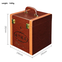 Boîte d'emballage personnalisée Boîte cadeau en cuir à couvercle rabattable avec poignée Boîte d'emballage à pression avec logo