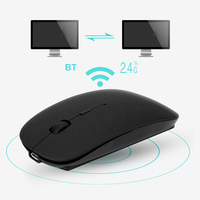 Komputer Gaming Senyap Asli Shenzhen Rose Gold Mouse 2.4Ghz Nirkabel LED Backlit 1200DPI Desain Ergonomis