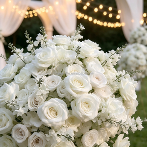 Arrangement de fleurs artificielles de roses simulées luxueuses pour la Saint-Valentin, Pâques, mariages, hôtels, décoration de table - Product Image 2
