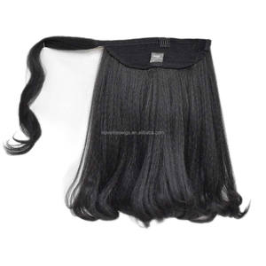 Nouveautés <span class=keywords><strong>Queue</strong></span> <span class=keywords><strong>de</strong></span> <span class=keywords><strong>Cheval</strong></span> Synthétique 14 Pouces Yaki <span class=keywords><strong>Cheveux</strong></span> <span class=keywords><strong>Bouclés</strong></span> Extrémités à Enrouler Pour Femmes Noires - Product Image 3