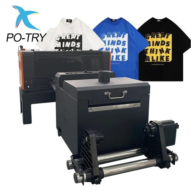 PO-TRY Dtf Printer Dtf Printer With Powder Shaker And Oven Digit T Shirt A3 Dtf Printer I3200 Printing Machine
