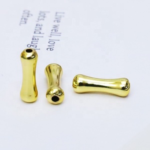 Perles tubulaires en forme d'os de 9 mm en laiton plaqué or 18 carats de haute qualité, breloques, entretoises, pendentifs, fournitures et accessoires pour la fabrication de bijoux DIY - Product Image 3