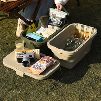 Meilleure vente OEM nouvel arrivage Table de Camping en plastique à pliage rapide panier pliable avec Mini Table pliable légère