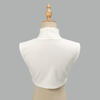 Faux col élégant d'écharpe de cou doux de couleur unie avec des sangles élastiques femmes col détachable en cachemire