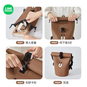 Sac étanche à roulettes flottant robuste en PVC, sac à dos de randonnée, sac étanche, sac sec - Product Image 3