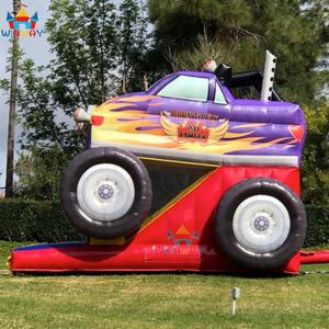 Combo Inflable Hot Wheels Monster Truck Jumper con Tobogán, Juego Inflable de PVC de 8x4x5m para Diversión - Product Image 6