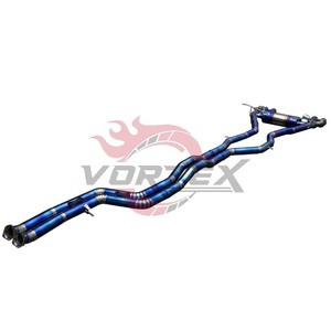 Vortex ความยาวเท่ากันไอเสียไทเทเนียมสำหรับ BMW F80 M3 F82 M4-valvetronic catback System Rack Tips S55 3.0T trainbow tribmw - Product Image 4
