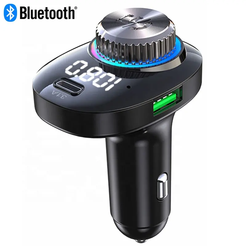 New Smartphone Charger Wireless Car Bluetooth Kit FM Transmitter Car MP3 Player 22.5W USB Fast Phone Car Charger Multifunctional