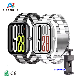 Correa de Reloj Inteligente de Acero Inoxidable de Lujo para Redmi Watch 6 5, Correa para <span class=keywords><strong>Xiaomi</strong></span> <span class=keywords><strong>Smart</strong></span> <span class=keywords><strong>Band</strong></span> 9 <span class=keywords><strong>Pro</strong></span> - Product Image 1
