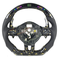 Accessoires intérieurs de voiture, volant en fibre de carbone forgée LED pour Volkswagen Polo Golf Mk6 Mk7 GTI Passat B7 B8
