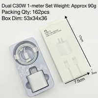 Chargeur mural USB Type-C PD à charge rapide 20W 30W en gros pour iPhone 16/15/14/13/12/11 Plus, iPad 11/Air Pro