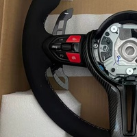 Volant sport en cuir noir à fond plat pour BMW F10 F30 F31 F32 F20 E90 E87 E92 X6 E71 X5 E70 F15 F16