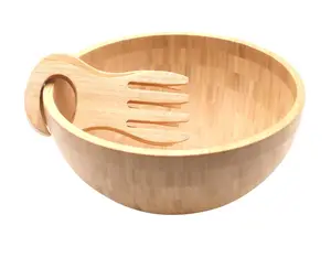 Natural Bamboo Serving Dish Dinnerware Bamboo Salad Hands Server