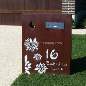 Boîte à courrier extérieur en métal, lettre pour colis, en acier Corten, 50 unités - Product Image 5