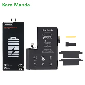 بطارية بديلة Kara Manda جديدة طراز KM لهواتف iPhone بطارية بوب ريلويز للتصليح 4770 مللي أمبير في الساعة لهاتف iPhone 14 Pro Max صحة البطارية 100%