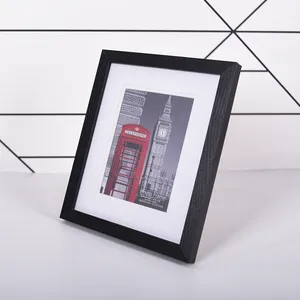 Sıcak satış Modern basit fotoğraf resim ekran 6x8 8x10 A4 boyutu siyah MDF ahşap çerçeve