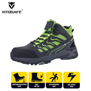 Pour VITOSAFE hommes bottes de sécurité coupe moyenne travail décontracté chaussures de sport de plein air semelle extérieure en caoutchouc anti-dérapant bout en acier léger pour fait - Product Image 3