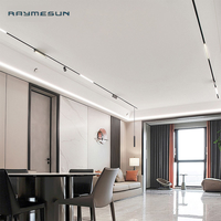 Luz de riel magnética LED Leimai, foco LED de aluminio comercial europeo inteligente Tuya, luces de riel magnéticas