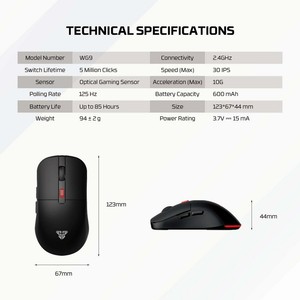 Mouse da gioco 2.4GHz senza fili FANTECH <span class=keywords><strong>KANA</strong></span> S WG9 - Product Image 6