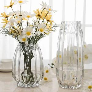 Modern Large Caliber Glass <strong>Vase</strong> with Vertical Stripes Glaze Creative Deco Design Style for Home Decorative Tabletop <strong>Vase</strong> - Product Image 2