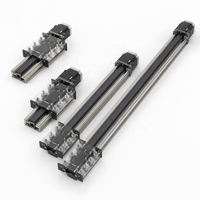 Table coulissante robotisée CNC à 3 axes XYZ de 45 mm en acier allié de haute précision 0,05 mm avec guidage linéaire et roulement pour l'automatisation de tourneuse
