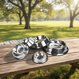 Mangkuk Anjing Stainless Steel Warna Solid OEM 2026 Dengan LOGO Kustom Anti Selip Mangkuk Makanan Lambat untuk Hewan Peliharaan Tahan Karat untuk Memberi Makan Hewan Peliharaan - Product Image 1