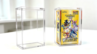 Boîte de présentation en acrylique multicolores Zhiling pour cartes Pokémon, résistance UV 99 %, boîte d'entraînement Elite, faite à la main