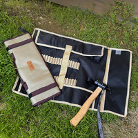 Paquete de forja para acampar, bolsa de almacenamiento, martillo de aluminio, lonas, estaca, tienda, clavija, herramienta de almacenamiento, bolsa de lona, suministros de equipo de campamento