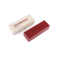Vente en gros de dominos professionnels en mélamine JUXING modèle D6-4010C ivoire dans une boîte en papier personnalisée 40x20x10mm