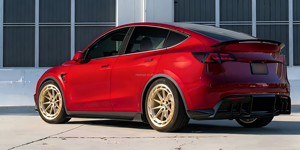Vente Flash : Jantes forgées en alliage d'aluminium brossé couleur Or Champagne pour <span class=keywords><strong>Tesla</strong></span> <span class=keywords><strong>Model</strong></span> Y 2020, design anneau aérodynamique 17-19 pouces - Product Image 2