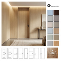 Porte en bois durable, résistante à l'eau, cuite au four, avec vernis aqueux, pour couloirs d'hôtels à fort trafic, salles de bain et chambres à coucher