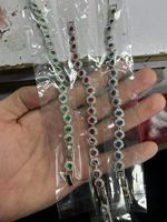 Ensemble de colliers en laiton de haute qualité avec bouton œil magique et zircone, bijoux de luxe légers, vente en gros