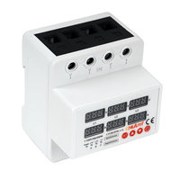 Sélecteur de phase triphasé 100A 63A sur rail DIN, relais de protection réglable SVC PC contre les surtensions et les sous-tensions, moniteur de courant