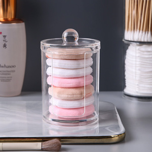 Boîte à cotons-tiges double couche avec couvercle, rangement pour tampons de maquillage, organisateur de bureau transparent pour le rangement des cosmétiques, capacité de 250 - Product Image 4