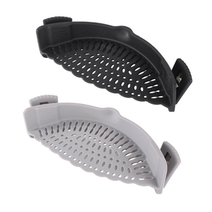 Colador ajustable de silicona <span class=keywords><strong>para</strong></span> cocina con clip <span class=keywords><strong>para</strong></span> todas las ollas y sartenes listo <span class=keywords><strong>para</strong></span> enviar Material plástico - Product Image 3