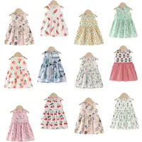 Sleeveless Floral Print Dress for Baby and Toddler Girl