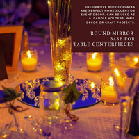 Plateau miroir rond plaques de fond en acrylique plaque à bougie pour restaurant centre de table de mariage décor de fête de noël