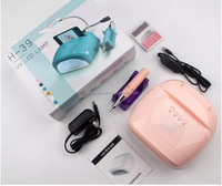 Kit de manucure professionnel 2-en-1 : Lampe UV/LED pour ongles avec perceuse à ongles sans fil et support de téléphone