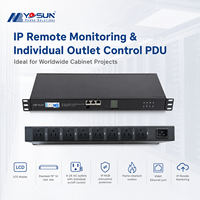 PDU intelligent pour environnement informatique dense, 19 pouces 1U, IP485, SPMCIP, unité de distribution d'alimentation intelligente entièrement personnalisable