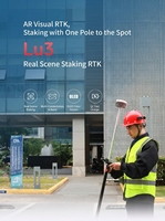 Penerima GNSS RTK ComNav Sino LU3 SinoGNSS AR Visual Stakeout, Survei Kemiringan IMU, Peralatan Pemetaan Tanah Presisi Sentimeter
