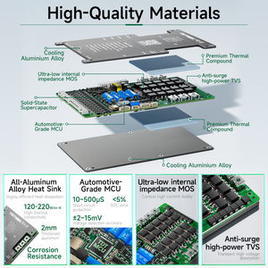 Batterie Li-Ion Lifepo4 intelligente à équilibrage actif BMS 12v 100ah 4s 8s 10s 13s 14s 15s <span class=keywords><strong>16s</strong></span> 20s 24s 36v 48v 60v pour vélos électriques, cartes de circuits imprimés - Product Image 5