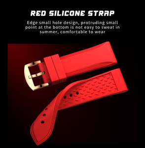 Reloj LIGE LG8935 Cuadrado de Silicona Negra para Hombre, Reloj de Pulsera Analógico de Cuarzo, Cronógrafo, Resistente al Agua, Luminoso, de Diseño + Caja - Product Image 5