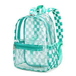 Sac à dos transparent en PVC approuvé par le stade petits sacs à dos transparents pour le travail voyage en plastique voir à travers Mini sac à dos sacs d'école