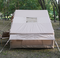 Tente de glamping portable avec toit ouvrant à double porte de 6,3 mètres carrés, en Oxford PVC, protection UV, imperméable, avec tente extérieure