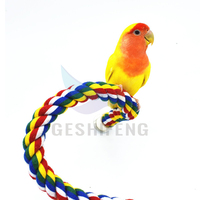 Perroquet corde perche coton corde oiseau perchoir escalade support barre oiseau élastique jouet perroquet mâcher jouets oiseau perchoir corde élastique